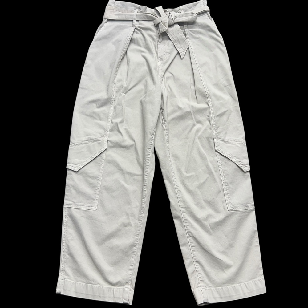 Edwin Pants Womens 26 Glacier Harlow Crop Tie Belt Cargo Made USA EW2044RRT